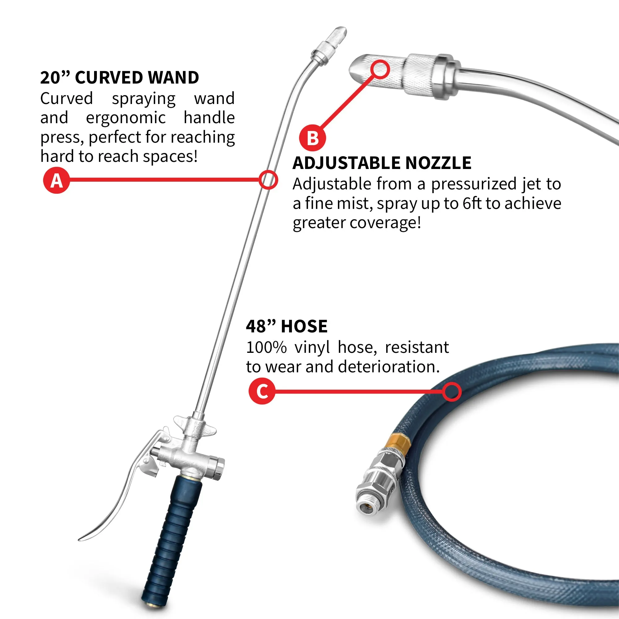 1 Gallon Stainless Steel Sprayer with 20" Wand for Pest Control