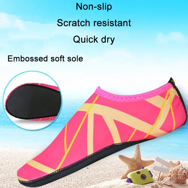 1 Pair Outdoor Snorkeling Non-Slip Soft Bottom Beach Diving Socks, Size: 34-35(Gray Orange)