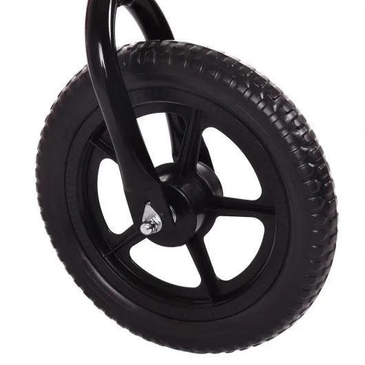 12" Balance Kids No-Pedal Learning Bicycle Black/Pink-Pink