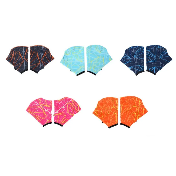 1Pair Unisex Frog Type Girdles Swimming Hand Fins, Size: M(Dark Green)