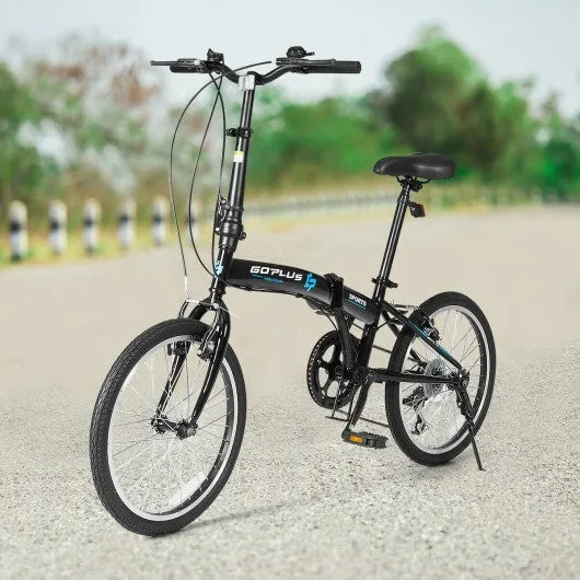 20" 7-Speed Lightweight Iron V-Brakes Folding Bike