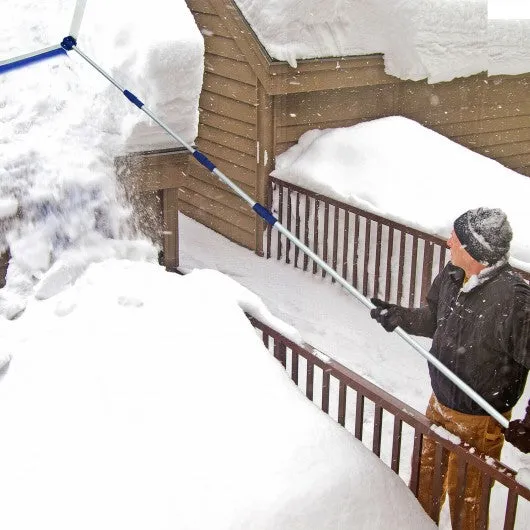 21 ft Lightweight Roof Snow Rake Removal Tool  w/Adjustable Telescoping Handle