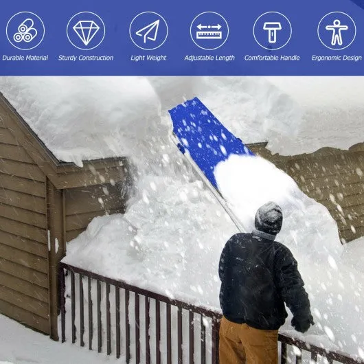 21 ft Lightweight Roof Snow Rake Removal Tool  w/Adjustable Telescoping Handle