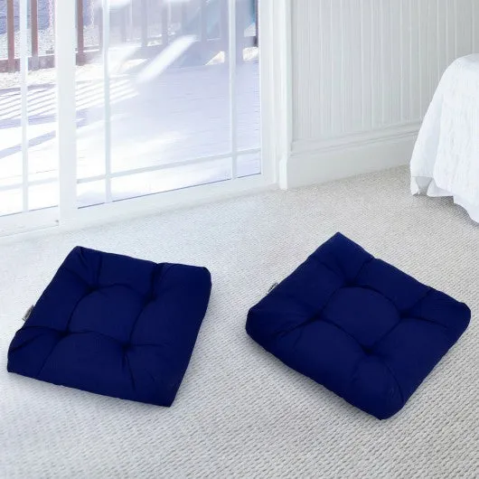 21" x 21" Patio Chair Seat Cushion Pads for Indoor and Outdoor-Navy