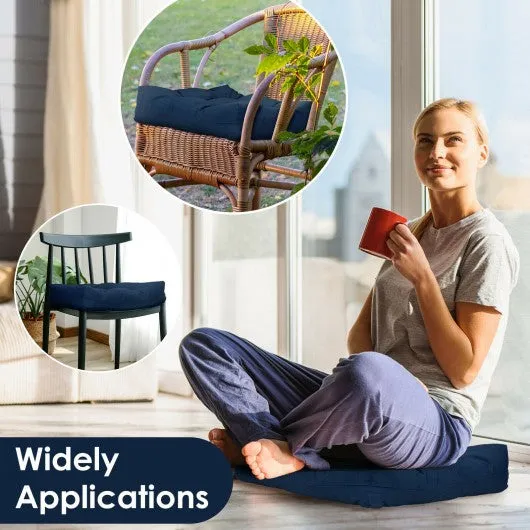 21" x 21" Patio Chair Seat Cushion Pads for Indoor and Outdoor-Navy