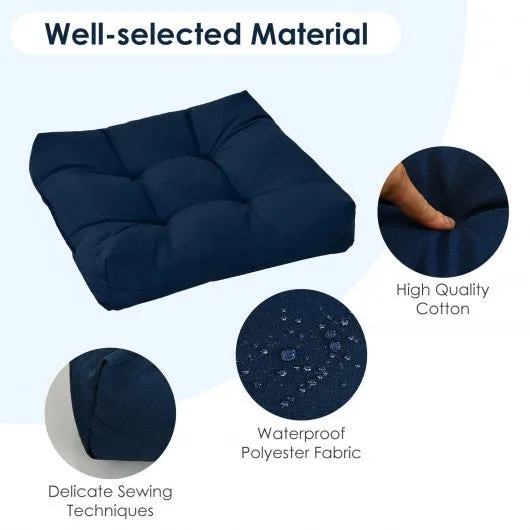 21" x 21" Patio Chair Seat Cushion Pads for Indoor and Outdoor-Navy