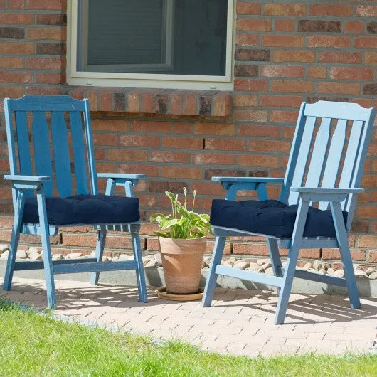 21" x 21" Patio Chair Seat Cushion Pads for Indoor and Outdoor-Navy