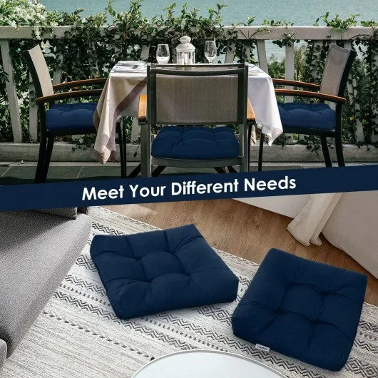 21" x 21" Patio Chair Seat Cushion Pads for Indoor and Outdoor-Navy