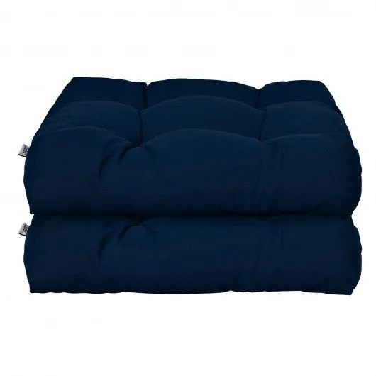 21" x 21" Patio Chair Seat Cushion Pads for Indoor and Outdoor-Navy