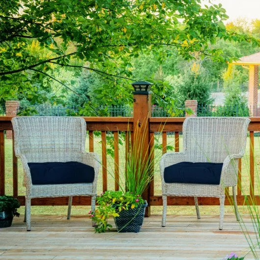 21" x 21" Patio Chair Seat Cushion Pads for Indoor and Outdoor-Navy