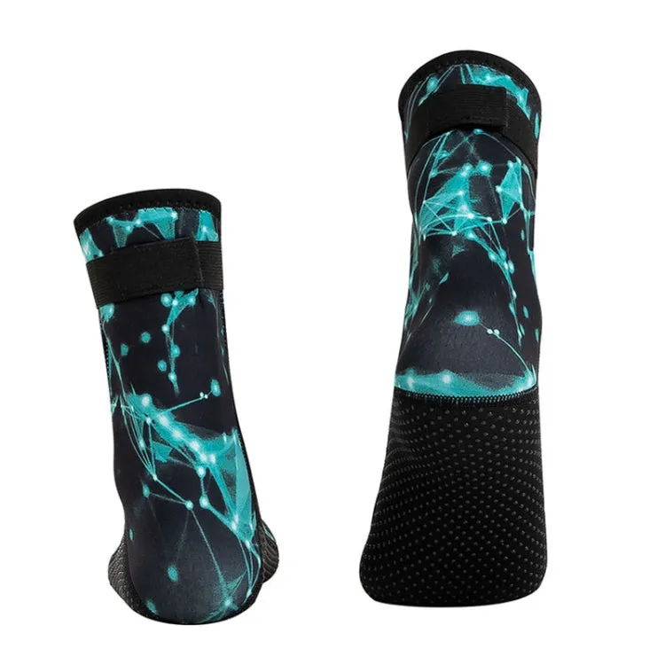 3mm Waterproof Long Beach Diving Socks Warm Non-slip Snorkeling Socks, Size: XL(Starsky  Blue)