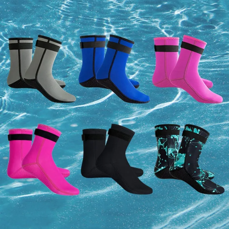 3mm Waterproof Long Beach Diving Socks Warm Non-slip Snorkeling Socks, Size: XL(Starsky  Blue)