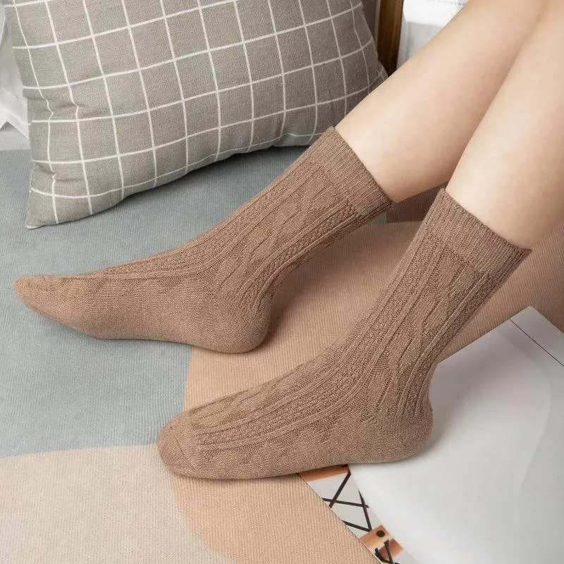 5-Pack Ribbed Mid-Length Socks - Comfortable and Stylish