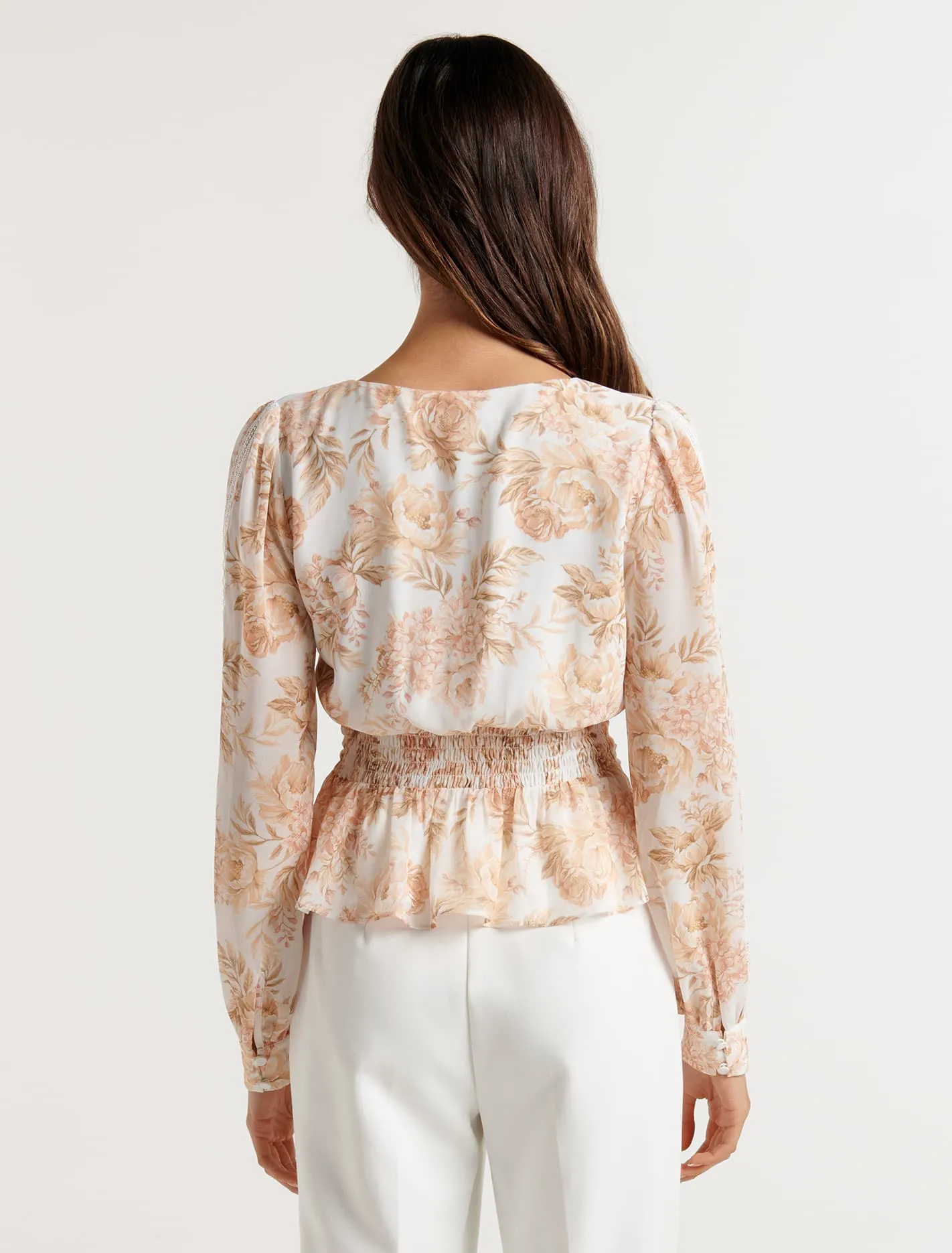 Aaliyah Trim Spliced Blouse