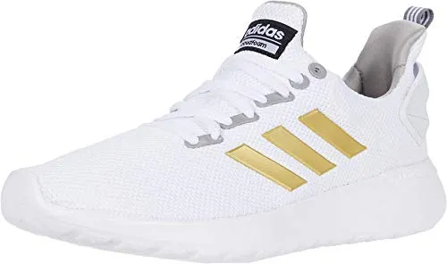 adidas Men's Cloudfoam Lite Racer BYD Running Shoe, White/Gold Metallic/Light Granite, 11.5