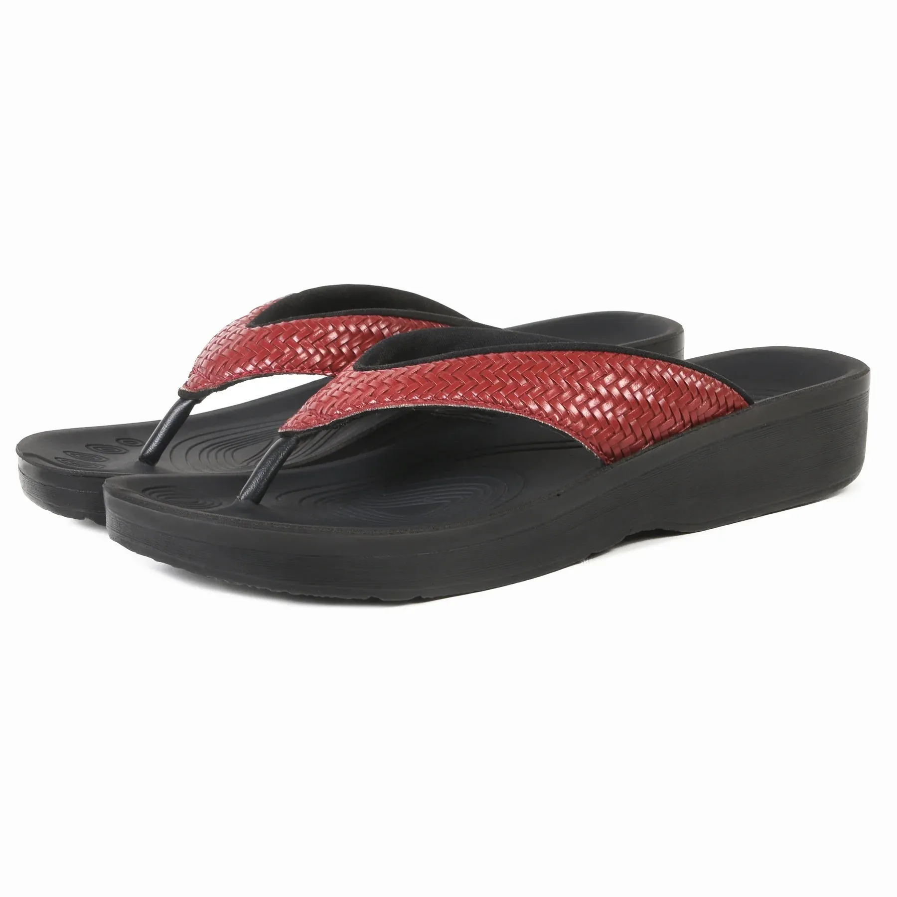 Aerothotic - Dune Women’s Arch Support Thong Flip Flop Sandals , Wine