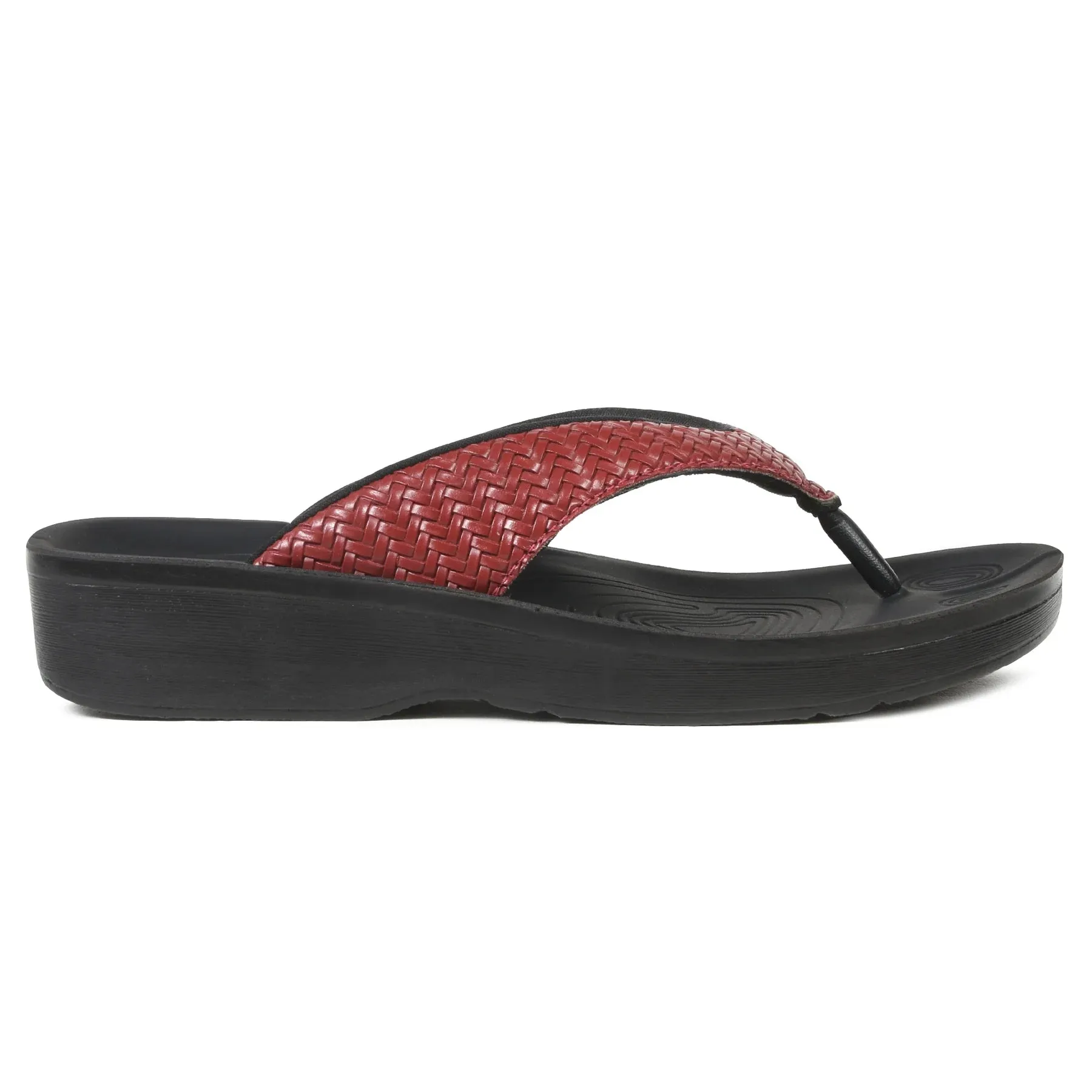 Aerothotic - Dune Women’s Arch Support Thong Flip Flop Sandals , Wine