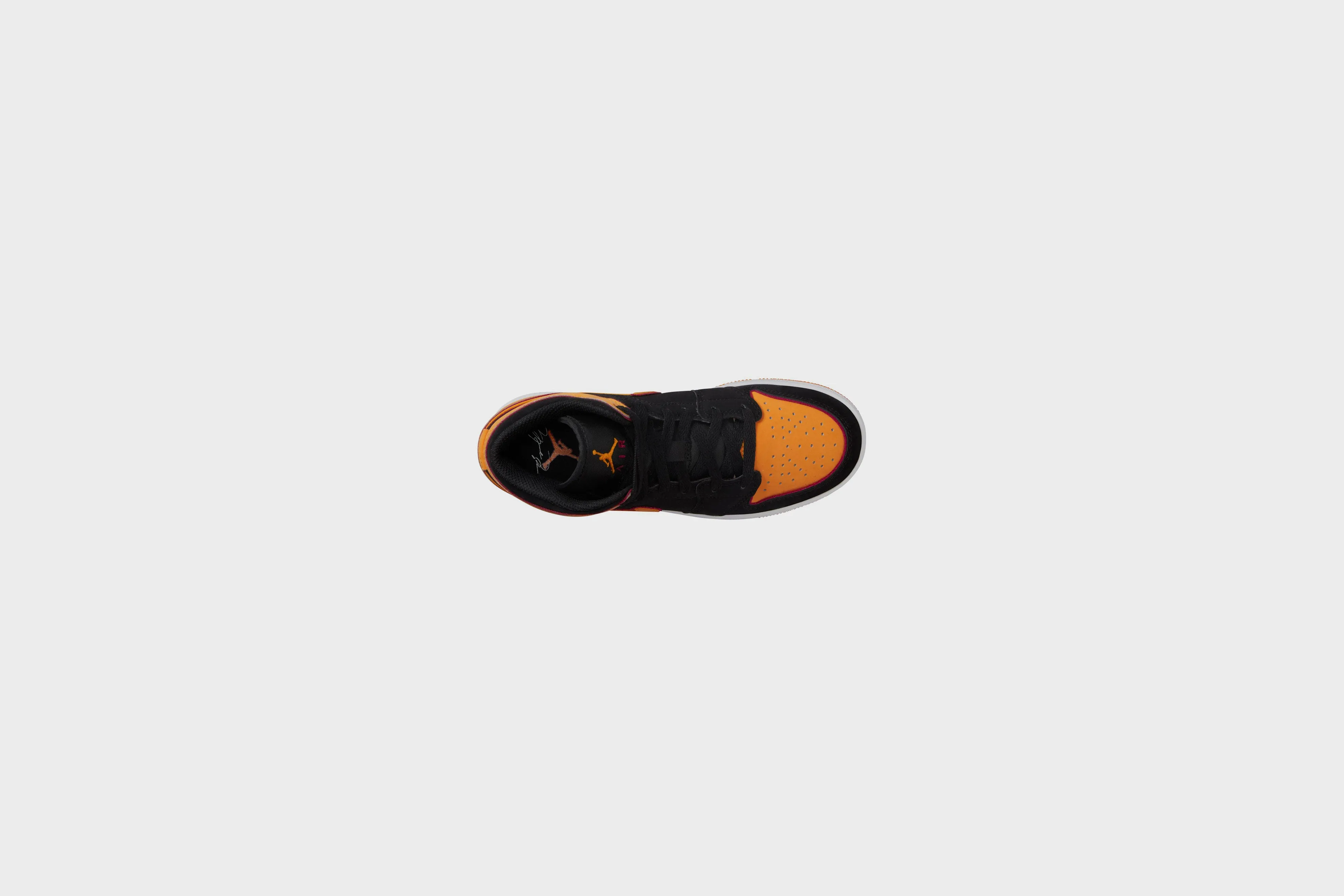 Air Jordan 1 Mid SE (GS) (Black/Vivid Orange)