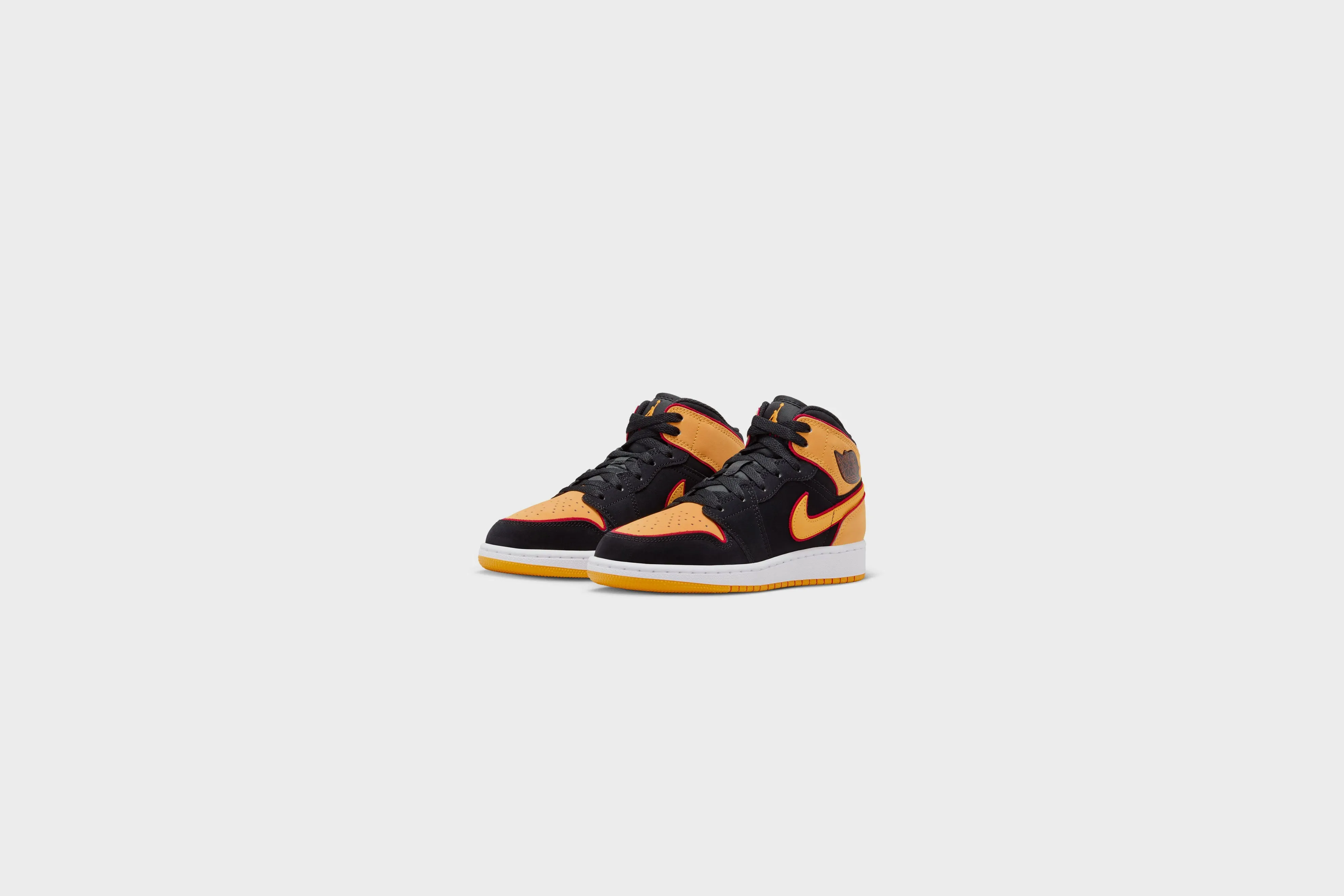 Air Jordan 1 Mid SE (GS) (Black/Vivid Orange)