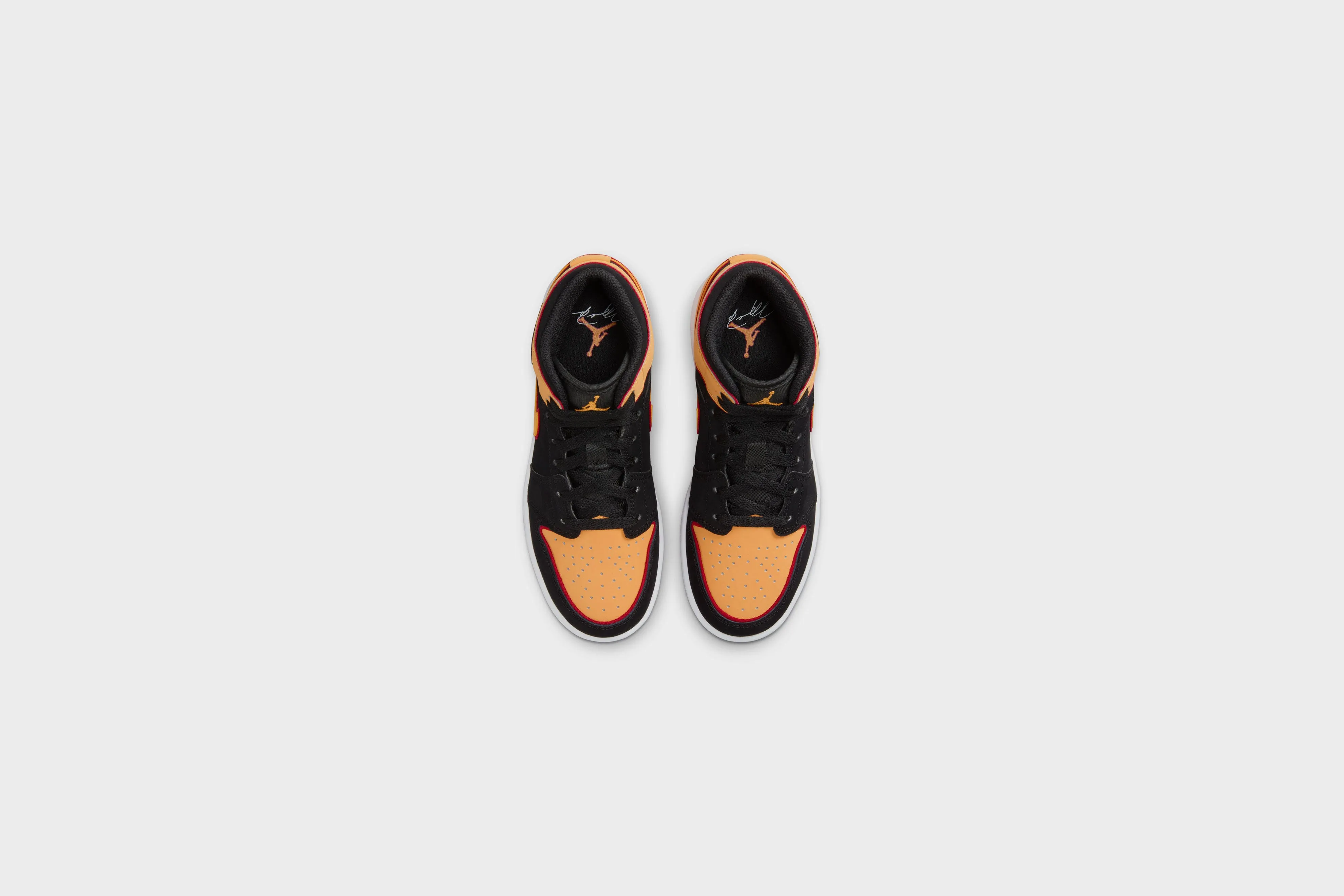 Air Jordan 1 Mid SE (GS) (Black/Vivid Orange)