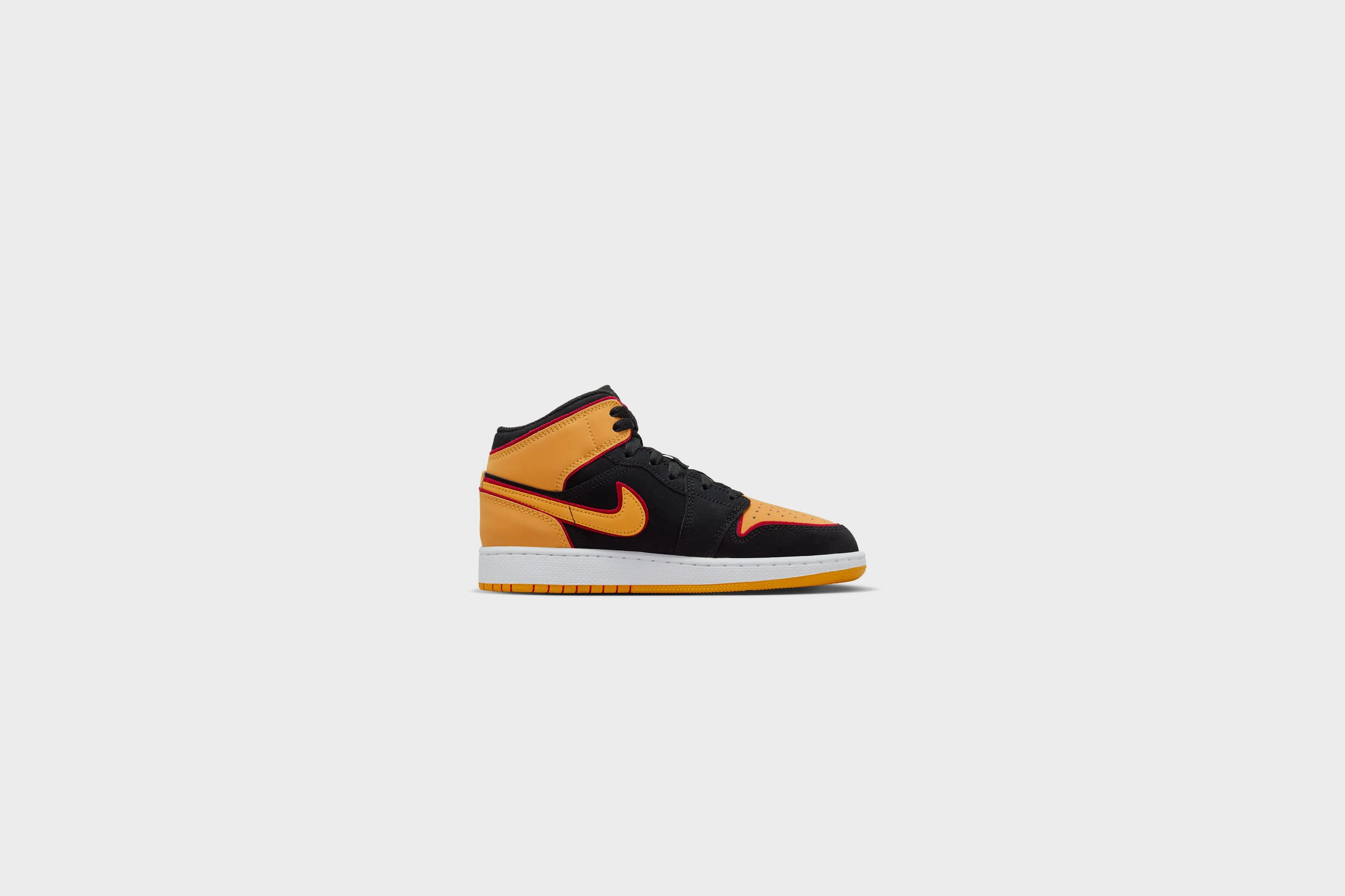 Air Jordan 1 Mid SE (GS) (Black/Vivid Orange)