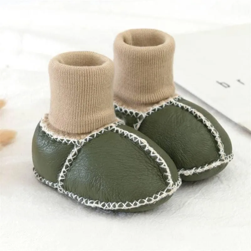 Angelodini™ Cozy Fleece-Lined Winter First Walker Shoes