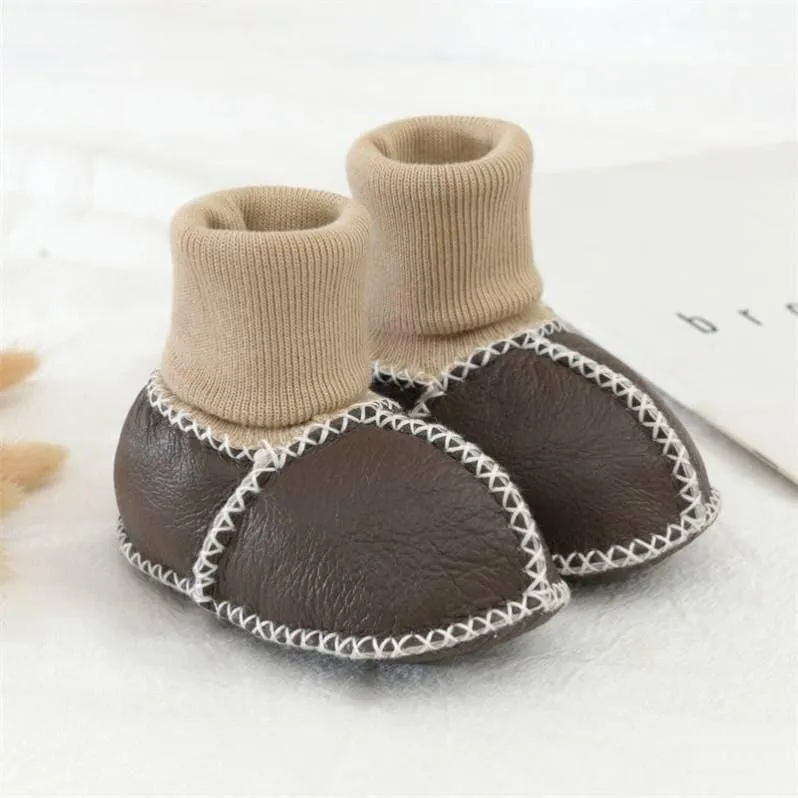 Angelodini™ Cozy Fleece-Lined Winter First Walker Shoes
