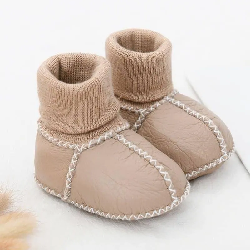 Angelodini™ Cozy Fleece-Lined Winter First Walker Shoes