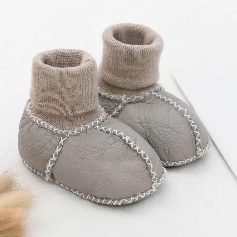 Angelodini™ Cozy Fleece-Lined Winter First Walker Shoes
