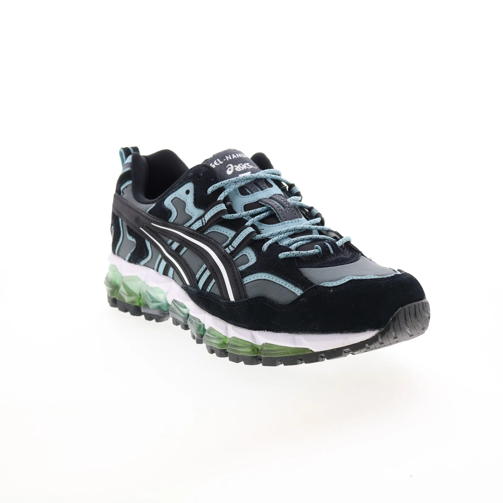 Asics Gel-Nandi 1021A190-021 Mens Gray Suede Athletic Running Shoes