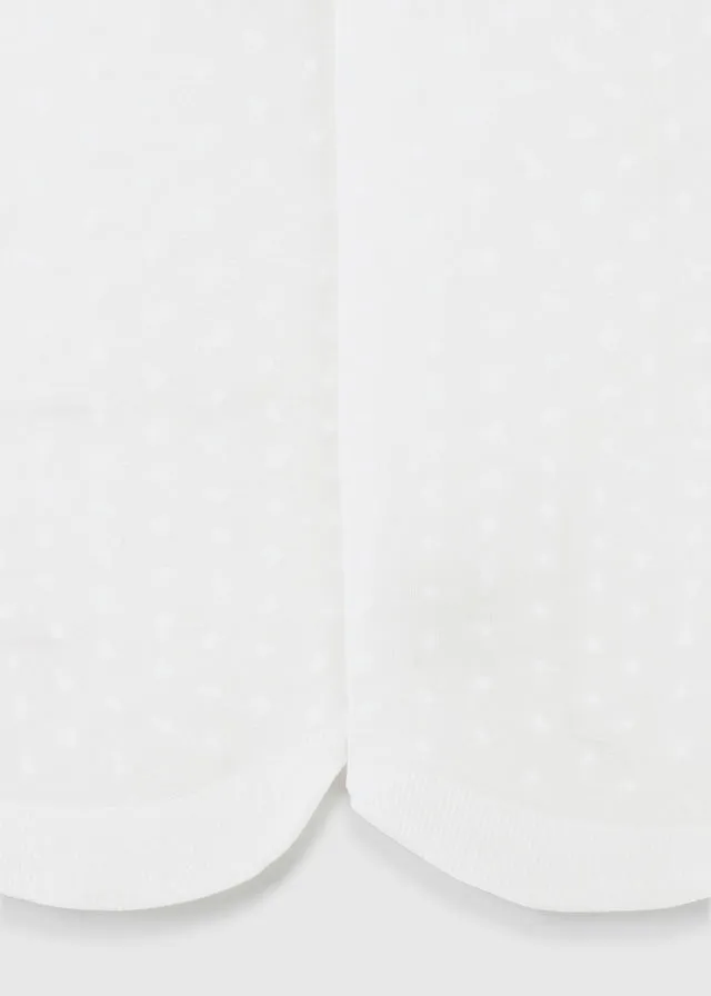 Baby Microfiber Dot Stockings, White