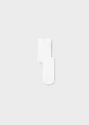 Baby Microfiber Dot Stockings, White
