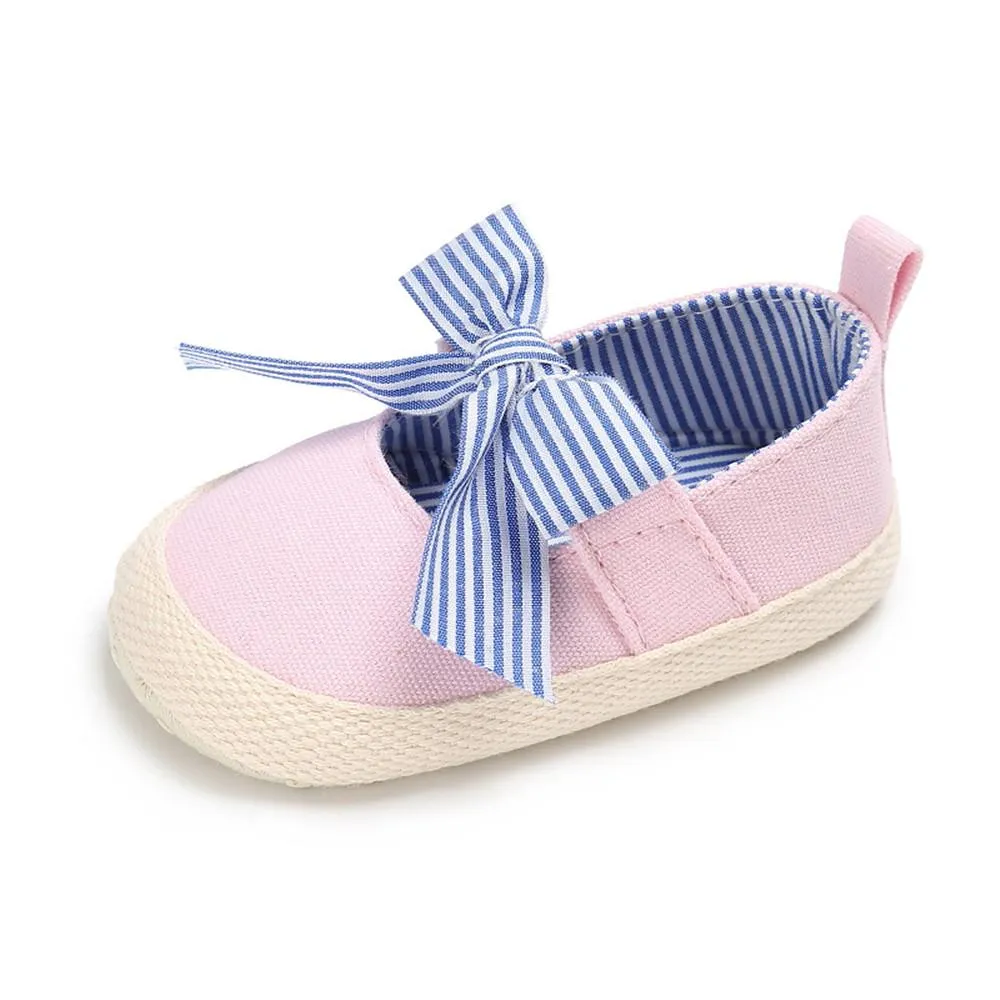 Baby Toddler Canvas Bow Decor Flats Shoes