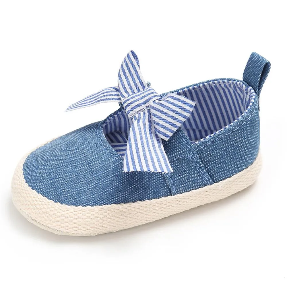 Baby Toddler Canvas Bow Decor Flats Shoes