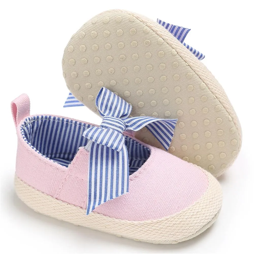 Baby Toddler Canvas Bow Decor Flats Shoes