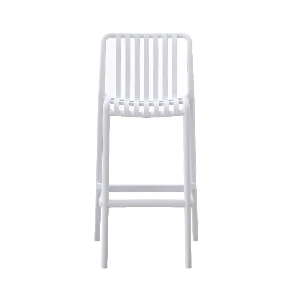 Bertioga White Outdoor Cafe Barstool