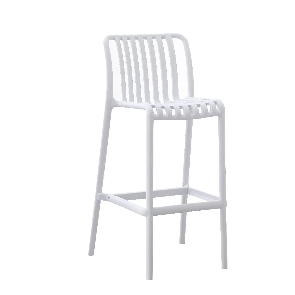 Bertioga White Outdoor Cafe Barstool