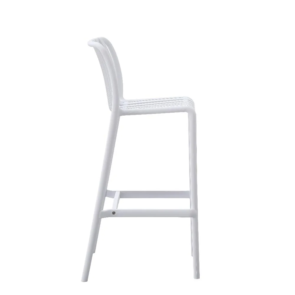 Bertioga White Outdoor Cafe Barstool