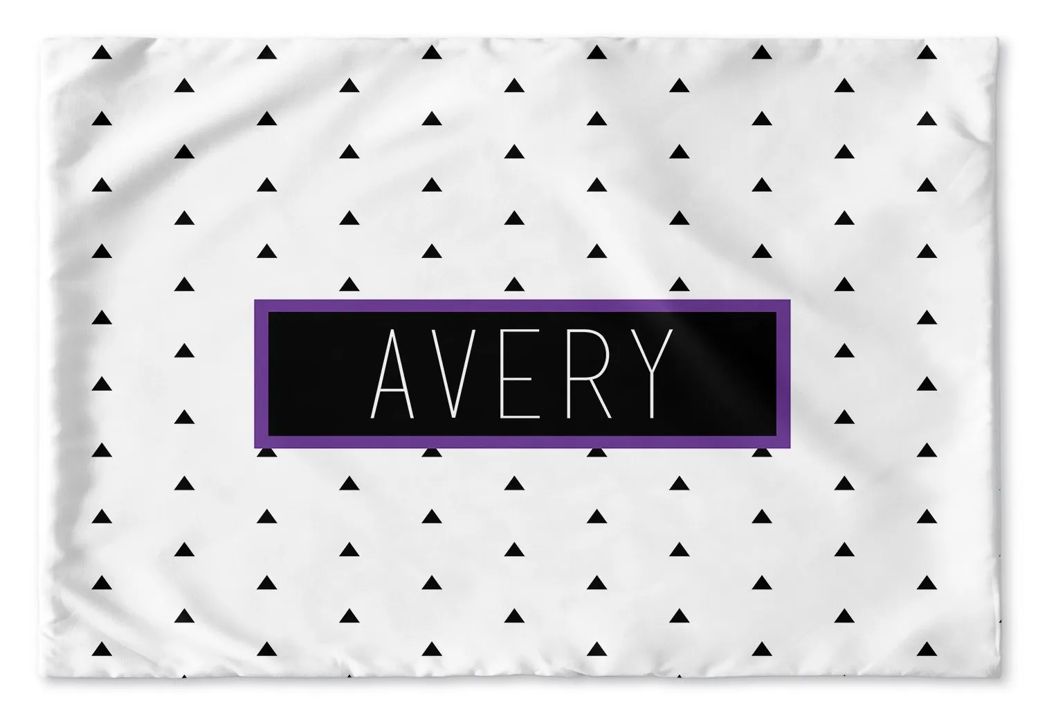 BLACK AND WHITE TRIANGLES PERSONALIZED PILLOW SHAM (MULTIPLE COLOR OPTIONS)