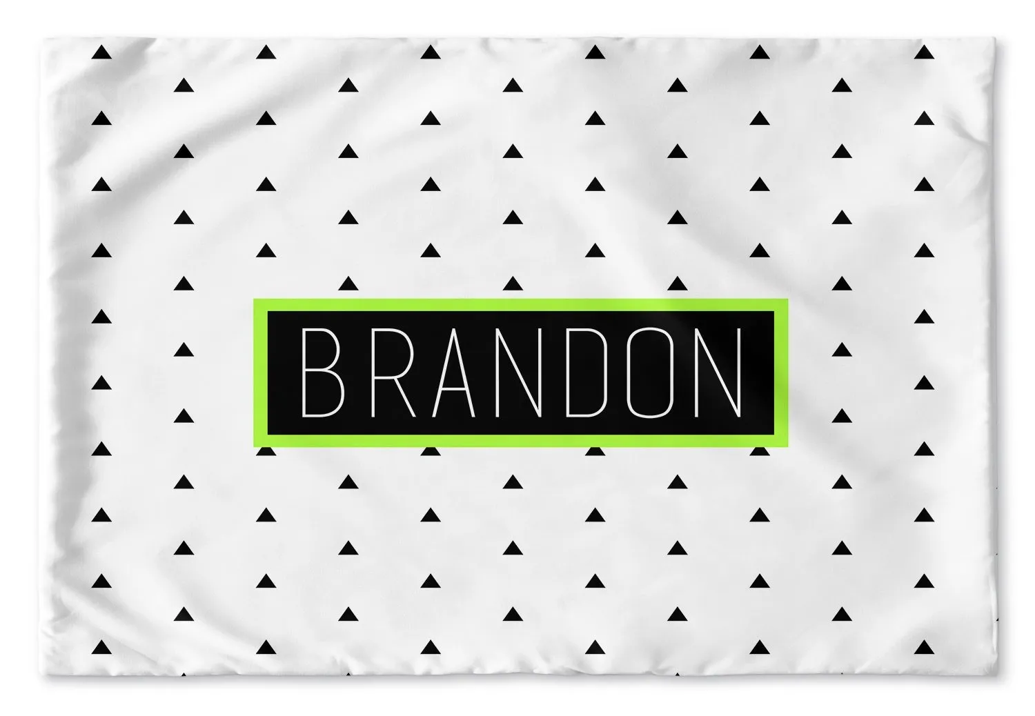 BLACK AND WHITE TRIANGLES PERSONALIZED PILLOW SHAM (MULTIPLE COLOR OPTIONS)