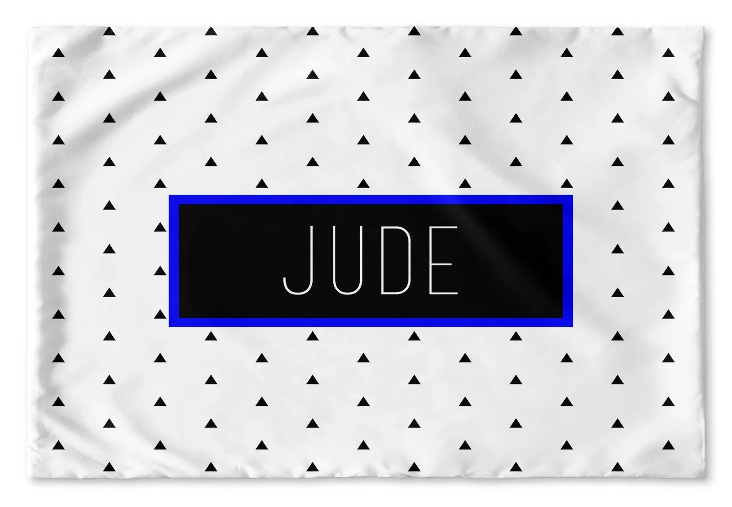 BLACK AND WHITE TRIANGLES PERSONALIZED PILLOW SHAM (MULTIPLE COLOR OPTIONS)