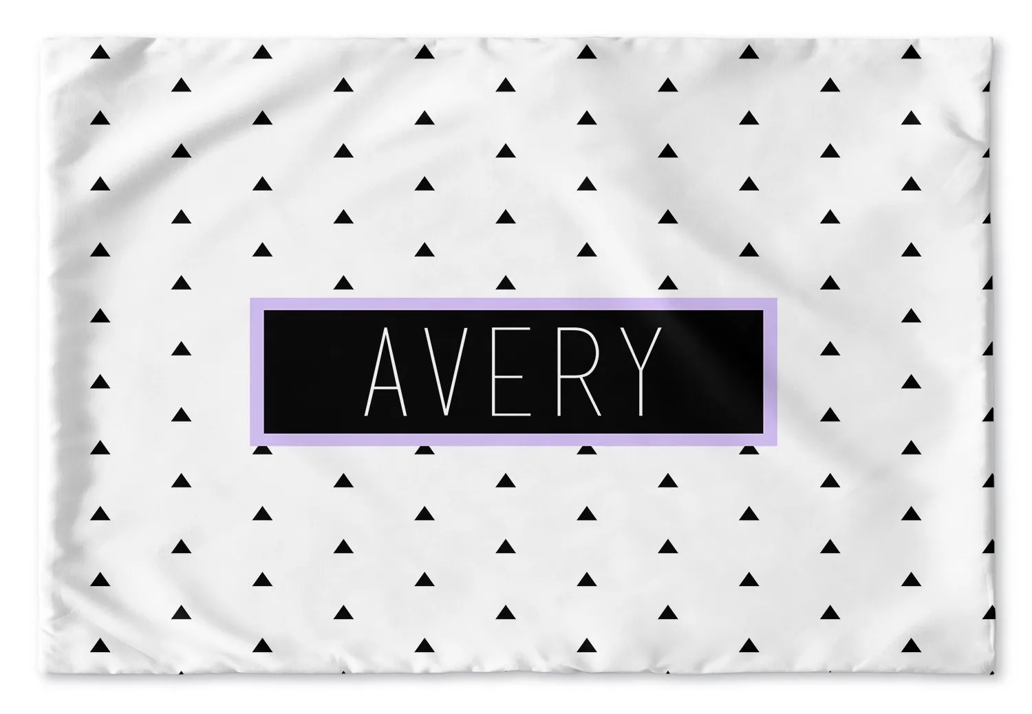 BLACK AND WHITE TRIANGLES PERSONALIZED PILLOW SHAM (MULTIPLE COLOR OPTIONS)