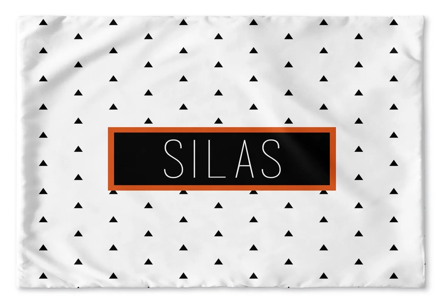 BLACK AND WHITE TRIANGLES PERSONALIZED PILLOW SHAM (MULTIPLE COLOR OPTIONS)