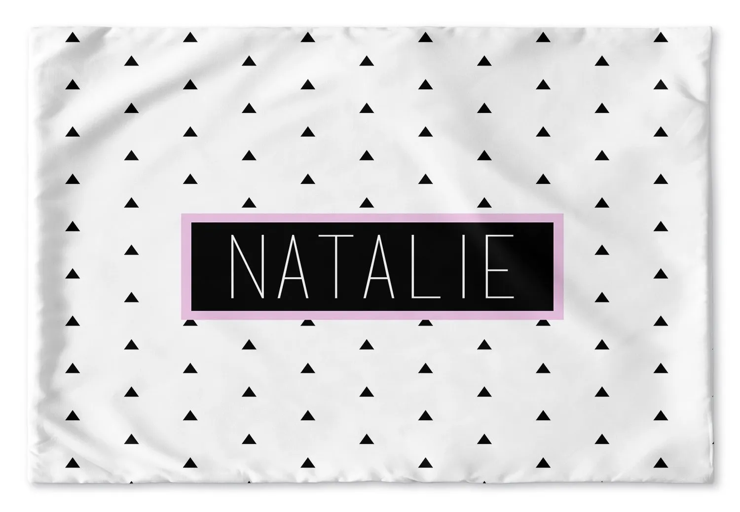 BLACK AND WHITE TRIANGLES PERSONALIZED PILLOW SHAM (MULTIPLE COLOR OPTIONS)