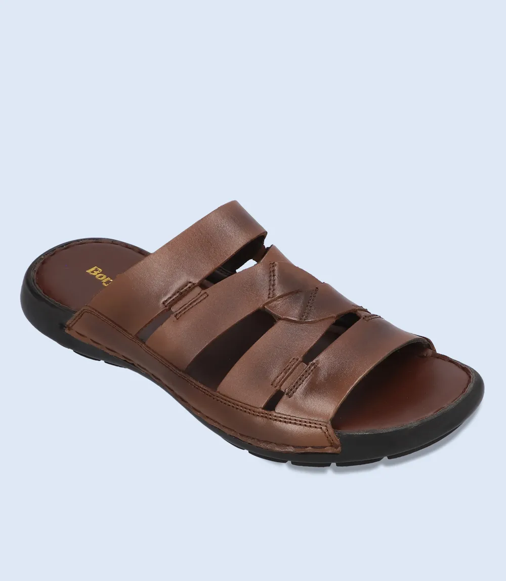 BM5989-BROWN-Men Slipper