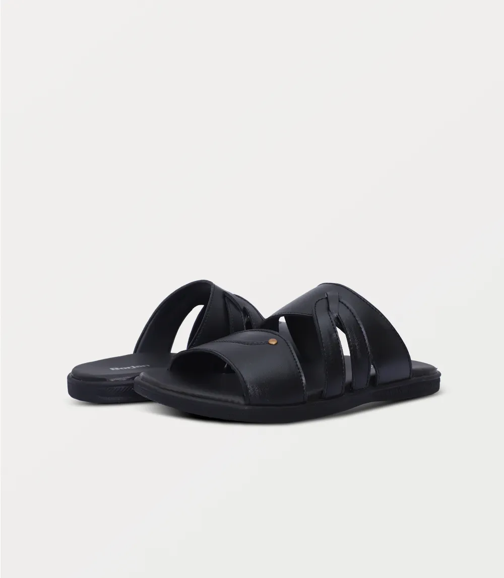 BM6882-BLACK-Men Slipper