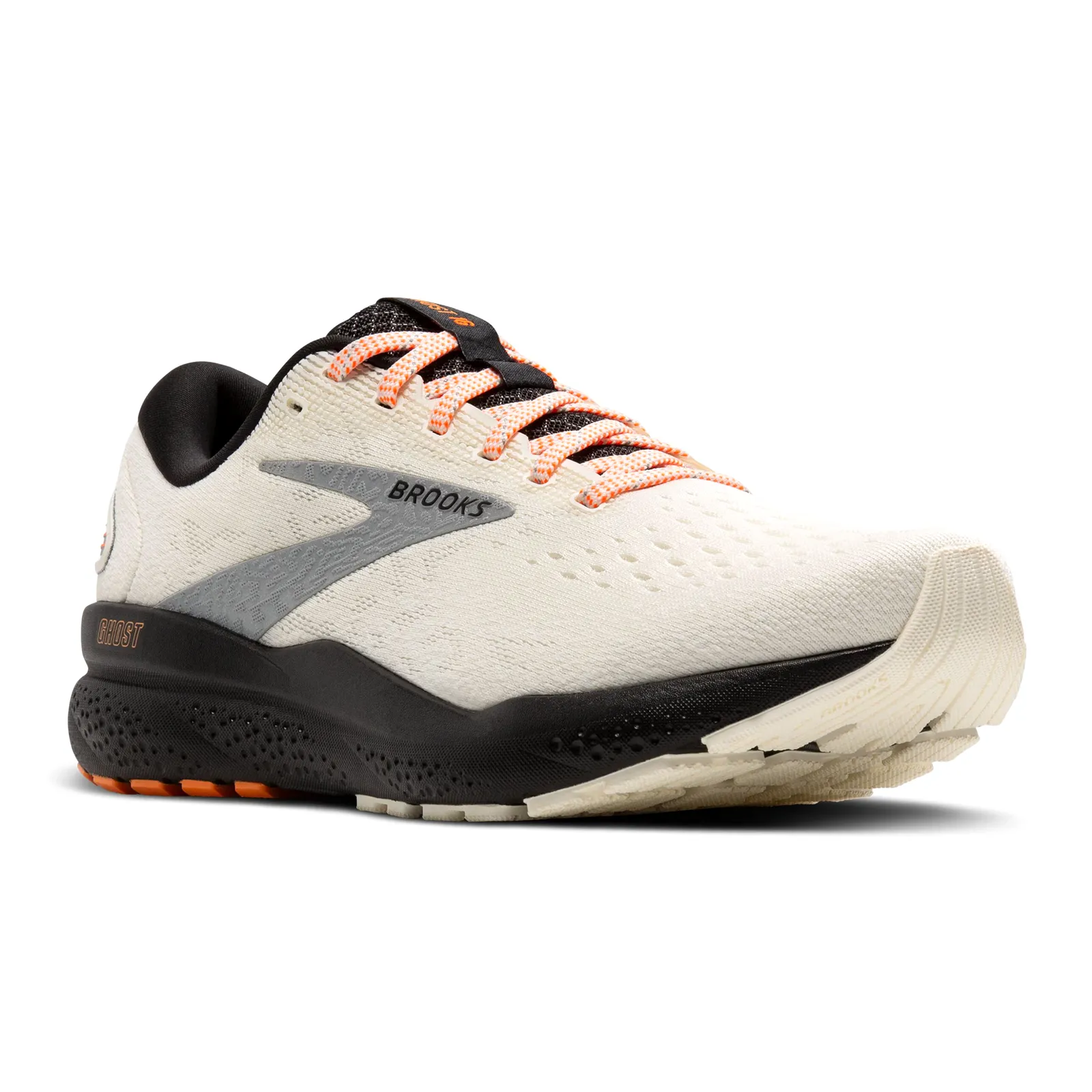 Brooks Ghost 16 Running Shoe (Women) - Ecru/Orange/Black
