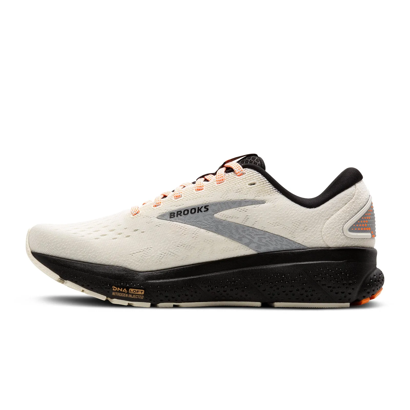 Brooks Ghost 16 Running Shoe (Women) - Ecru/Orange/Black