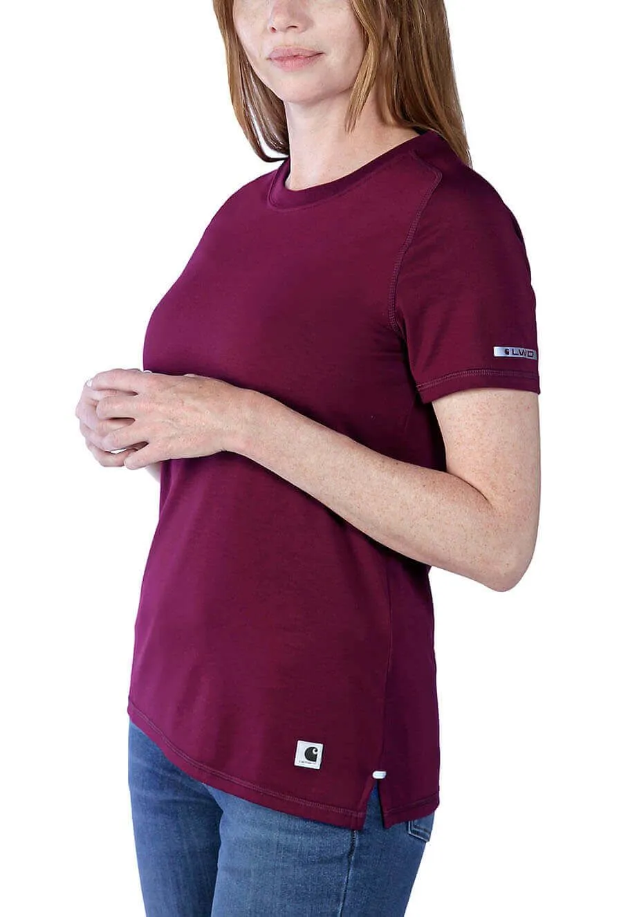 Carhartt&#x20;Work&#x20;T-shirt&#x20;Lightweight&#x20;Women&#x20;105849&#x20;-&#x20;Bordeaux