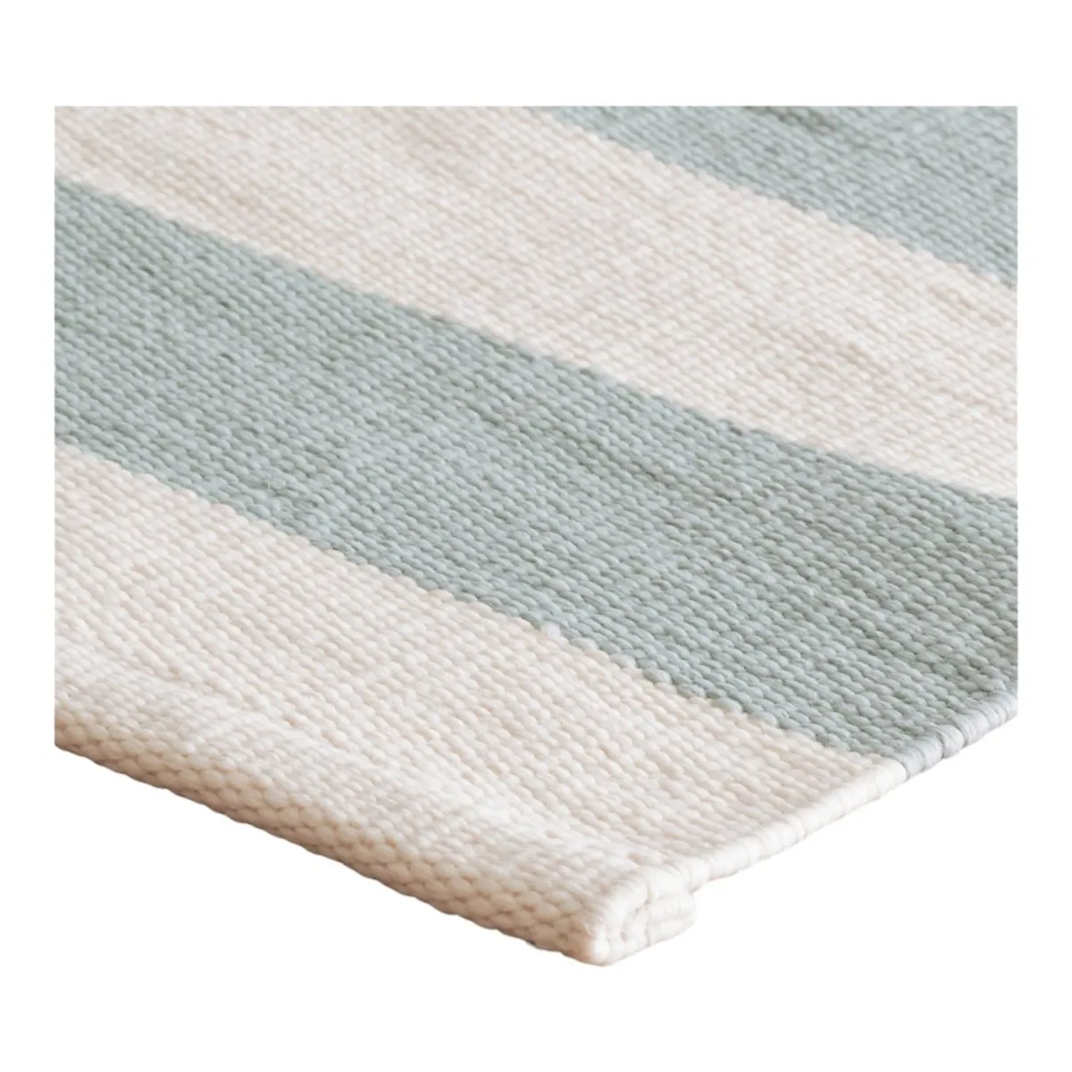 Catamaran Stripe Indoor/Outdoor Rug | Light Blue & Ivory